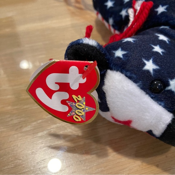 NWT Vintage “Lefty 2000” Beanie Baby. Date of birth 7/4/2000. - Picture 4 of 16